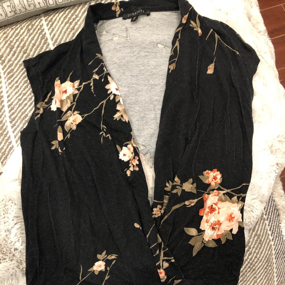 Floral Black Leotard